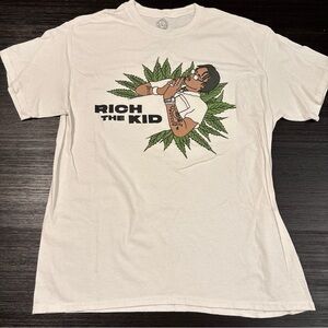 Rich the Kid Rap White Rap Tee Shirt NWOT Men’s Size L / Rich Forever Music